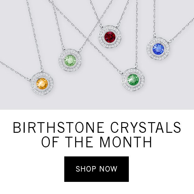 Birthstone crystals of the month