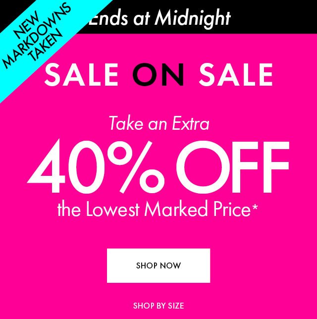 Take an Extra 40% Off Sale