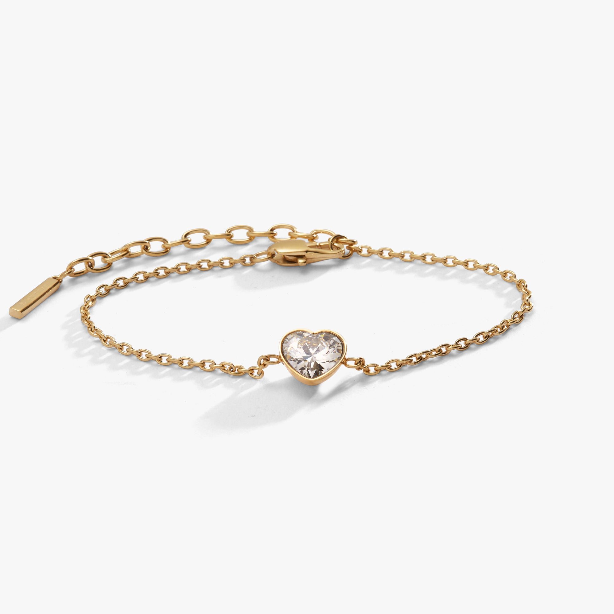 Image of Crystal Heart Inline Bracelet