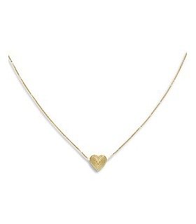 Moon & Meadow 14K Yellow Gold Disco Heart Pendant Necklace, 18"