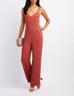 charlotte russe red jumpsuit