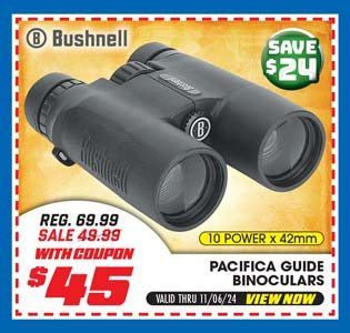 Bushnell Pacifica Guide 10x42mm Binoculars