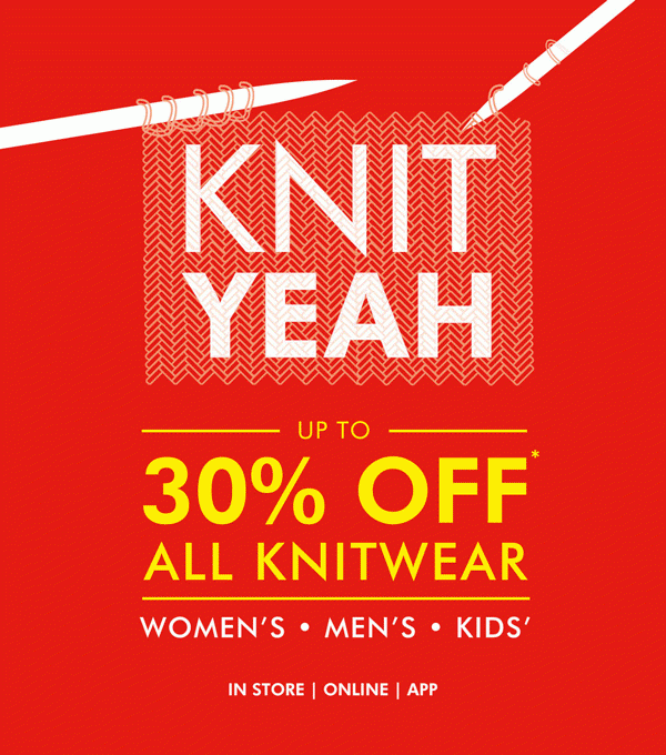 30% off Knitwear