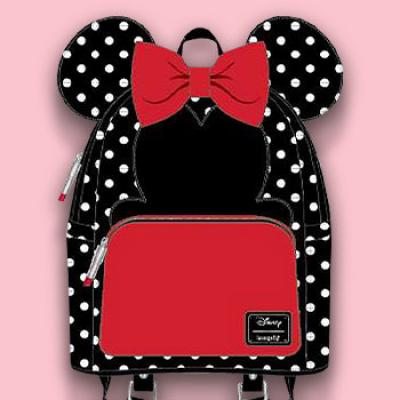 Minnie Mouse Black & White Polka Dot Mini Backpack Apparel by Loungefly