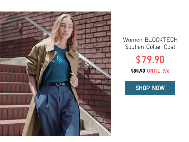 WOMEN BLOCKTECH SOUTIEN COLLAR COAT $79.90 - SHOP NOW