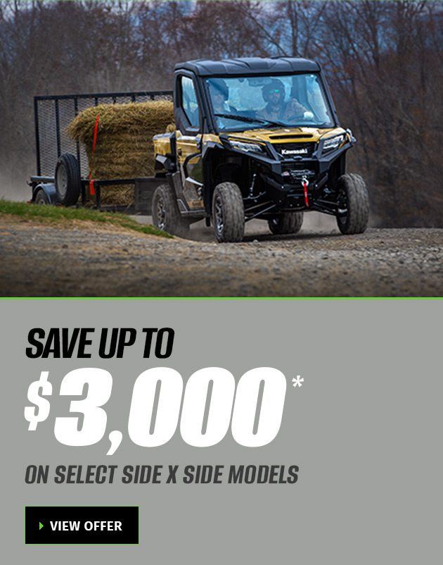 Save Up To $3,000 On Select Side X Side Models