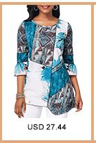 Printed Round Neck Asymmetric Hem Blouse