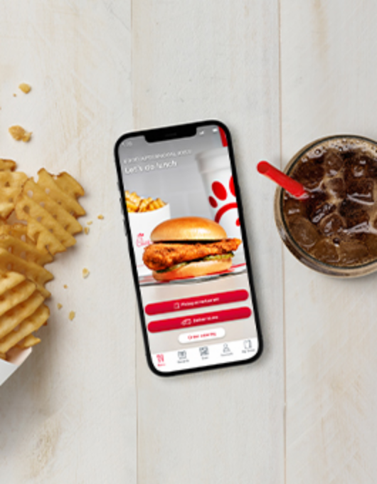 Chick-fil-A app on mobile device