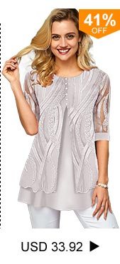 Lace Panel Half Sleeve Faux Two Piece T Shirt