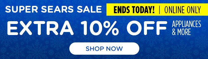 Extra 10% off ends today.