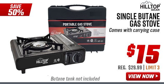 Hilltop Gear Single Butane Gas Stove