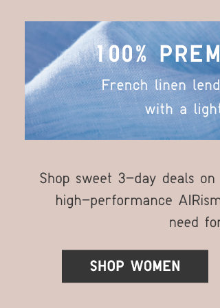 100% PREMIUM LINEN - SHOP WOMEN