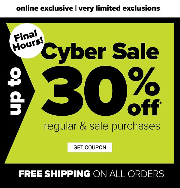 Online Exclusive | Very Limited Exclusions - Extra 30% off Regular & Sale purchases - Get Coupon