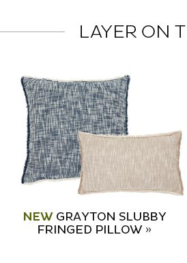 Grayton Slubby Fringed Pillow