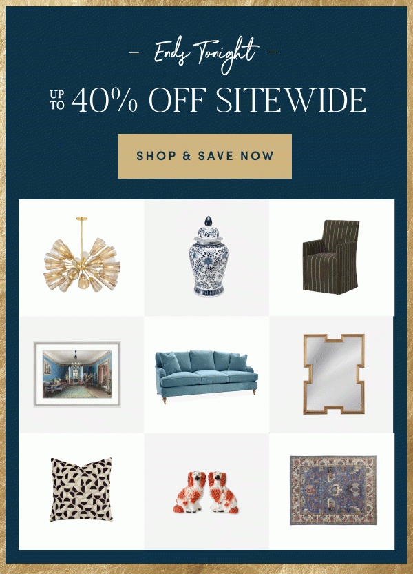 Up to 40 Percent Off Sitewide