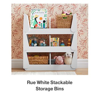 Rue White Stackable Storage Bin
