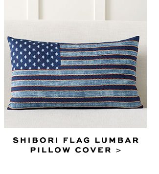 SHIBORI LUMBAR PILLOW COVER >