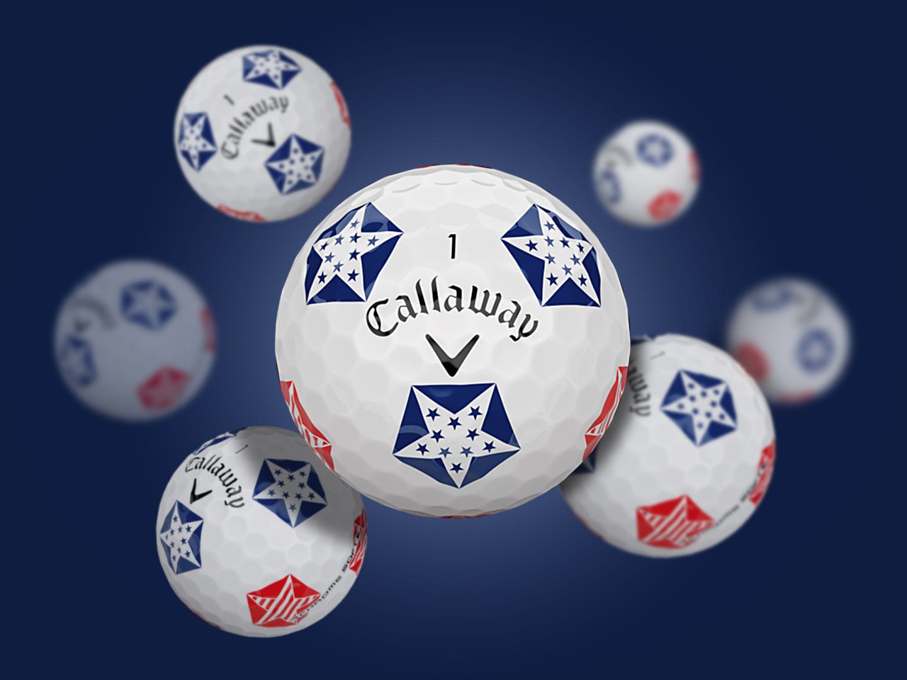 Chrome Soft Truvis Stars and Stripes Golf Balls