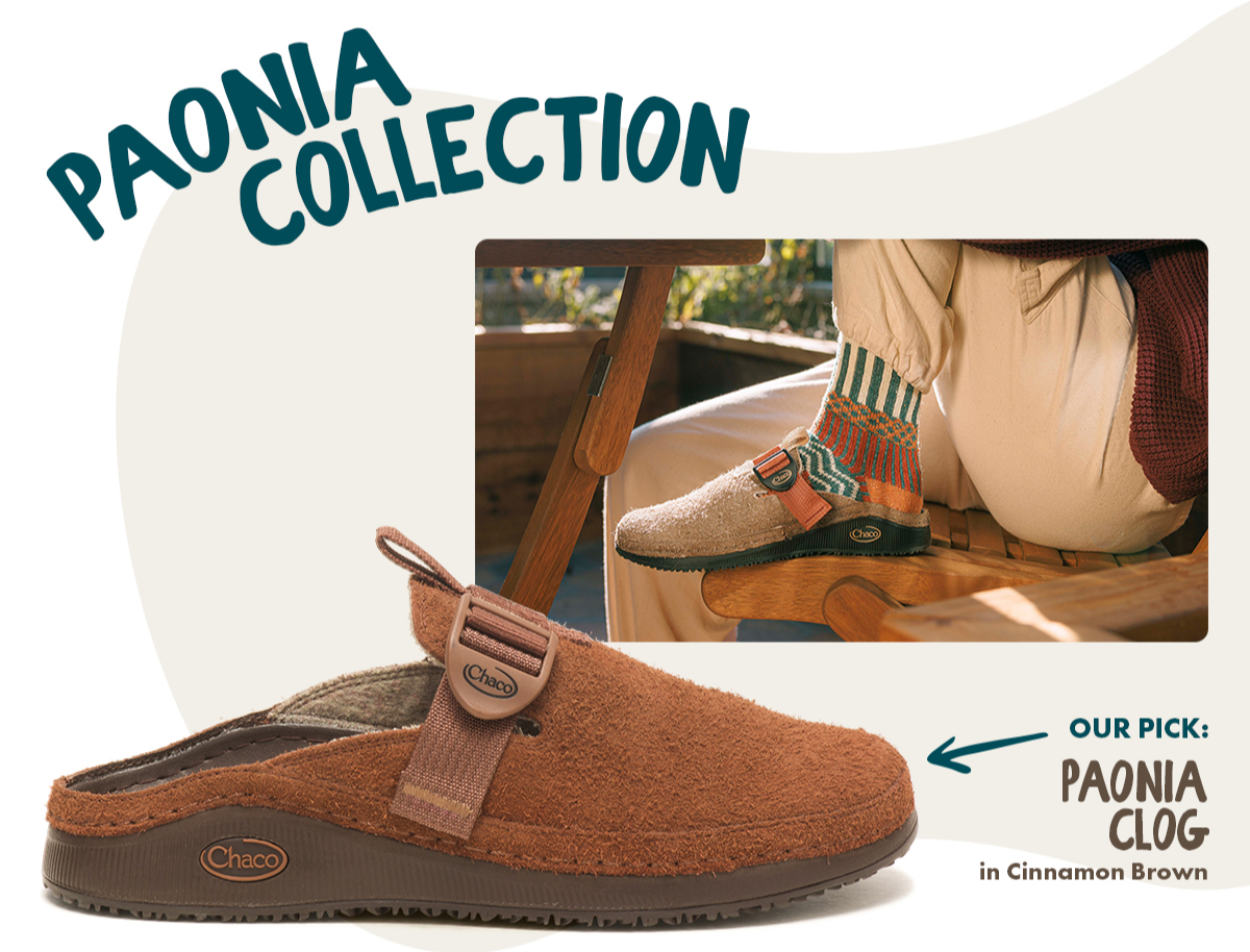 PAONIA COLLECTION - OUR PICK: PAONIA CLOG in Cinnamon Brown