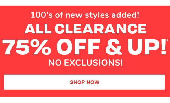 75% Off & Up All Clearance