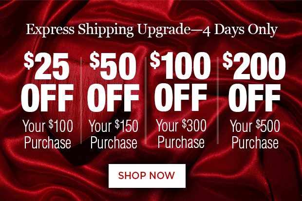 Save BIG and upgrade to Express Shipping for no extra charge!