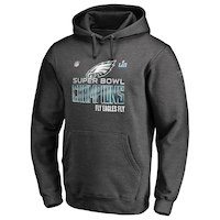 Men's Philadelphia Eagles NFL Pro Line by Fanatics Branded Heather Charcoal Super Bowl LII Champions Trophy Collection Locker Room Pullover Hoodie