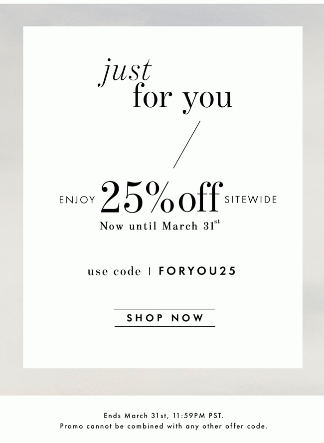 Just For YOu | Shop Now