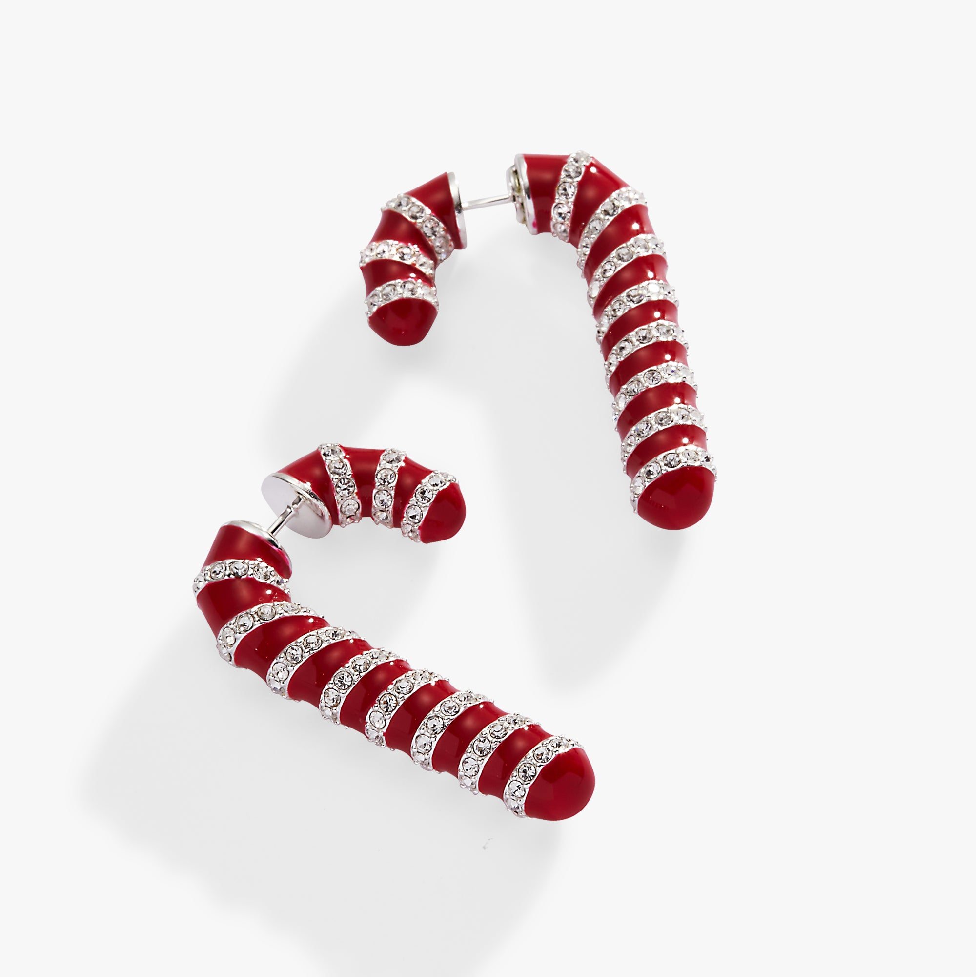 Image of Candy Cane Front-Back Earrings