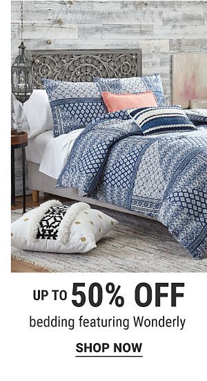 Up to 50% off bedding featuring Wonderly. Shop Now.