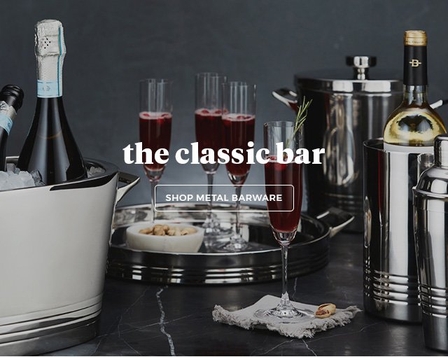 The Classic Bar. Shop Metal Barware.