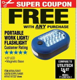 144 Lumen LED Portable Worklight/Flashlight