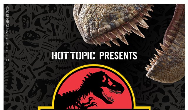 Juarassic Park Design Contest. Design a Jurassic Park Tee for a chance to win an exclusive valued at $2,000, and have your tee sold a Hot Topic! Shop Juarassic Park and Learn More