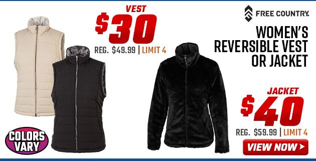 Free Country Women's Reversible Vest or Jacket