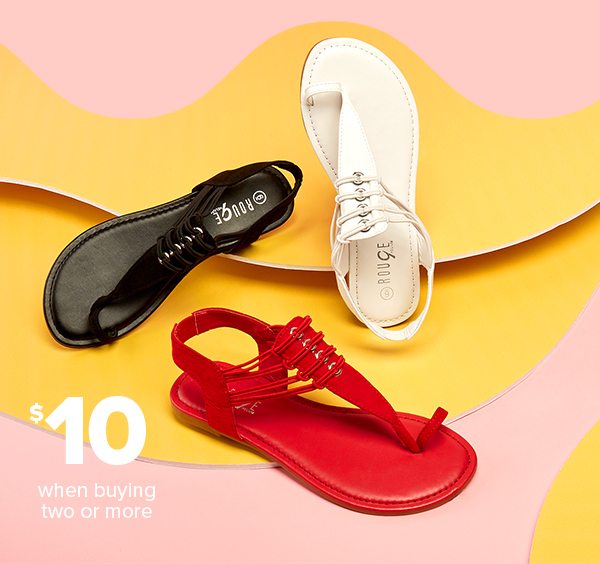 Shop $10 Sandals