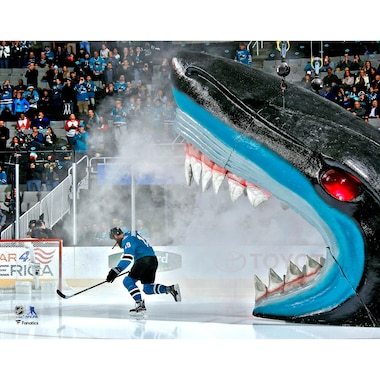 Joe Thornton San Jose Sharks Fanatics Authentic Unsigned Out of Shark's Mouth Photograph