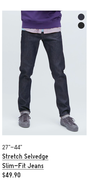 PDP9 - MEN STRETCH SELVEDGE SLIM-FIT JEANS