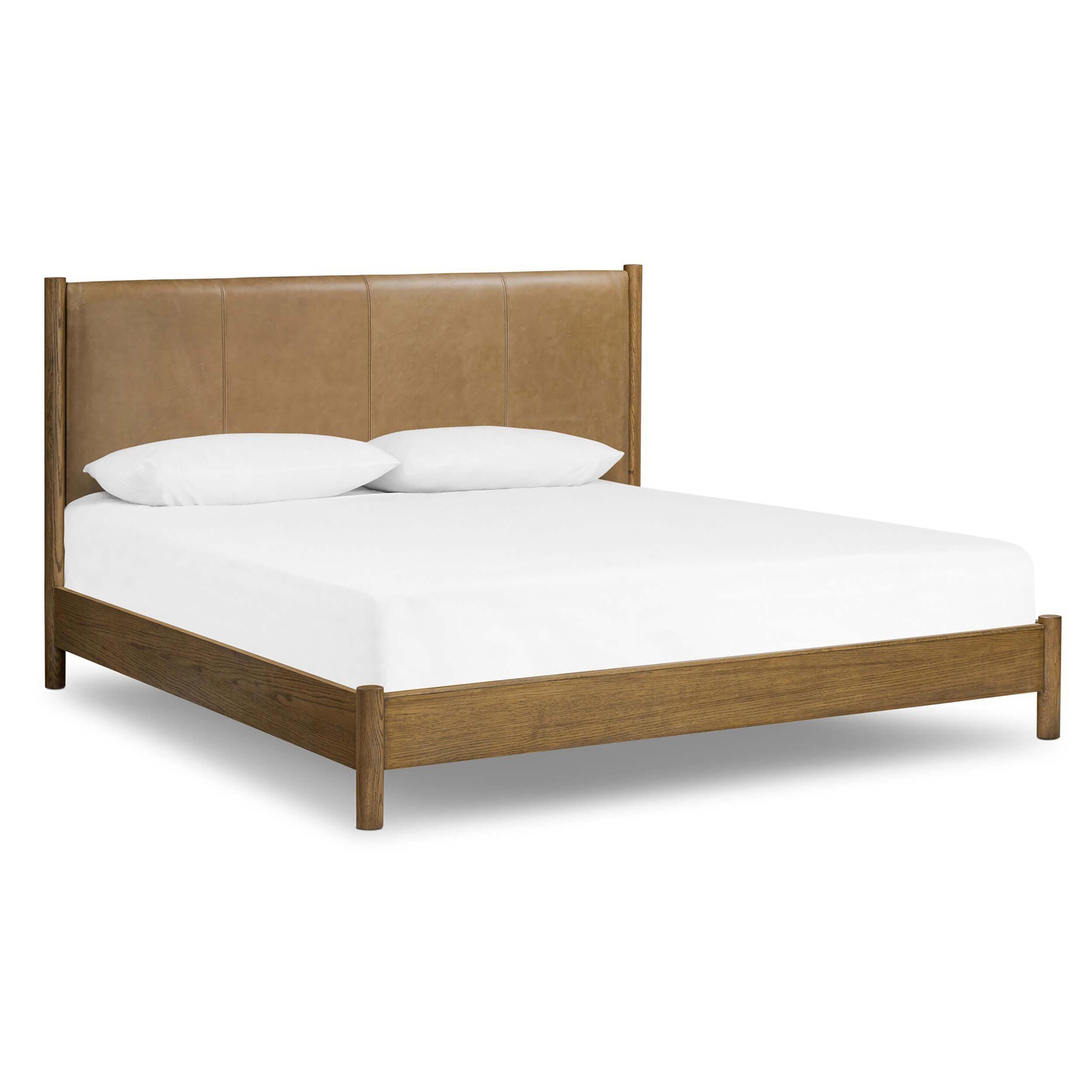 Image of Roark Leather Bed, Palermo Drift