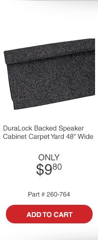 DuraLock Backed Speaker Cabinet Carpet Charcoal Yard 48in Wide