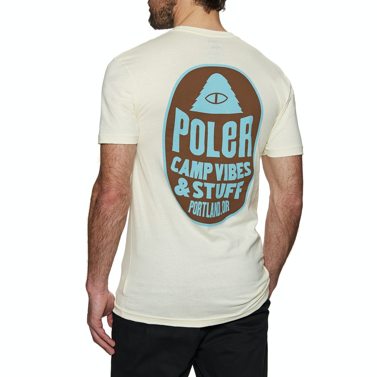 Poler Outdoor Fruit Sticker Mens Short Sleeve T-Shirt - Natural