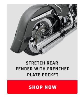 Stretch Rear Fender With Frenched Plate Pocket