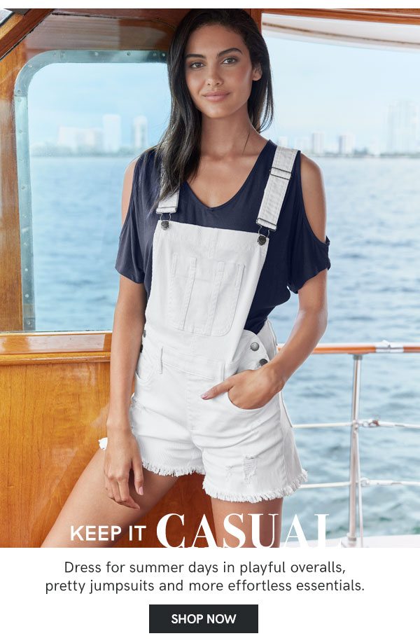 From cute overalls to elegant jumpsuits, make one-step dressing your new summer routine.