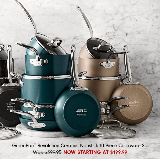 GreenPan™ Revolution Ceramic Nonstick 10-Piece Cookware Set - NOW $269.99