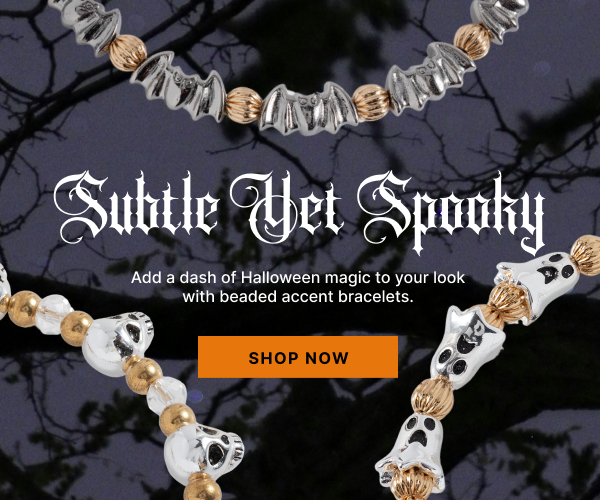 Subtle Yet Spooky | Add a dash of Halloween magic to your look with beaded accent bracelets.