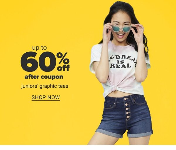 Up to 60% off after coupon juniors graphic tees. Shop Now.