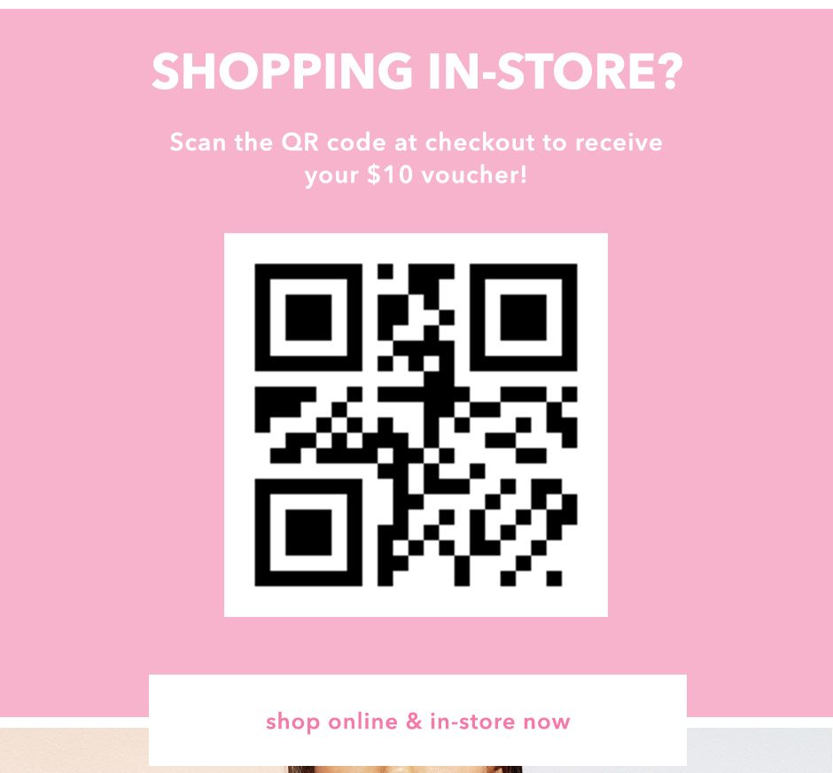 Shopping in-store? Scan code at checkout!