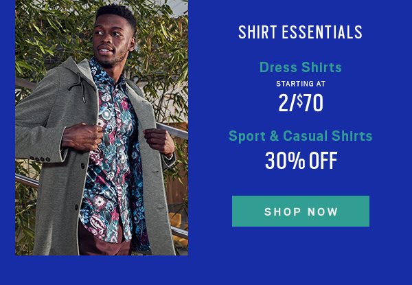 Dress Shirts 2/$70, Sport & Casual Shirts - Shop Now