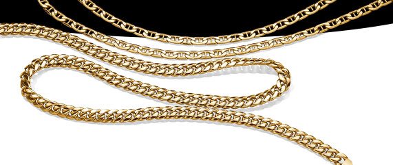 10K Yellow Gold Chain Necklaces