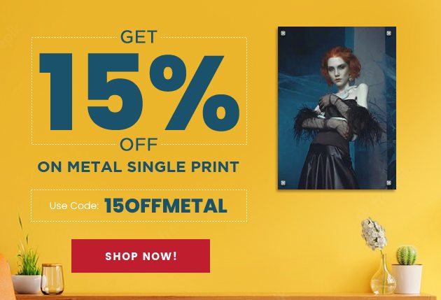 Get 15% OFF on Metal Single Print!