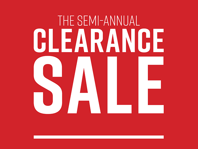 The Smei-Annual Clearance Sale