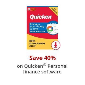 Save 40% on Quicken® Personal finance software